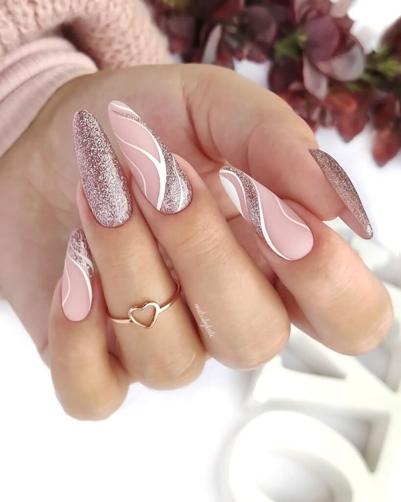 Rosegold glitter